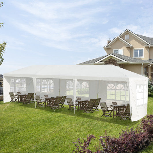 10 x 30 Feet Canopy Tent with 5 Removable Sidewalls for Party Wedding