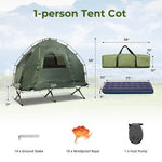  - 1 - Person Folding Camping Tent with Sunshade and Air Mattress - Outdoor Style Company