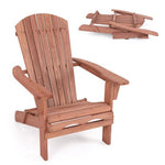  - 1 Piece Folding Adirondack Chair with High Backrest and Wide Armrests - Outdoor Style Company