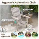  - 1 Piece Folding Adirondack Chair with High Backrest and Wide Armrests - Outdoor Style Company