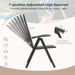  - 1 Piece Patio Folding Dining Chairs with 7 - Level Adjustable High Backrest - Outdoor Style Company