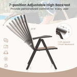  - 1 Piece Patio Folding Dining Chairs with 7 - Level Adjustable High Backrest - Outdoor Style Company