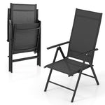  - 1 Piece Patio Folding Dining Chairs with 7 - Level Adjustable High Backrest - Outdoor Style Company