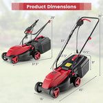  - 10 AMP 13 Inch Electric Corded Lawn Mower with Collection Box - Outdoor Style Company