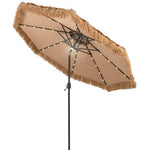  - 10 Feet Hawaiian Style Solar Lighted Thatched Tiki Patio Umbrella - Outdoor Style Company