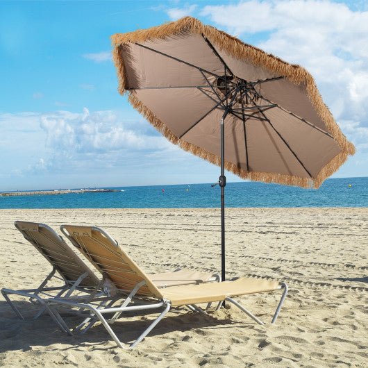  - 10 Feet Hawaiian Style Thatched Tiki Patio Umbrella for Beach and Poolside - Outdoor Style Company