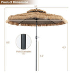  - 10 Feet Hawaiian Style Thatched Tiki Patio Umbrella for Beach and Poolside - Outdoor Style Company