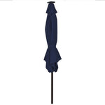  - 10 Feet Outdoor Patio umbrella with Bright Solar LED Lights - Dark Blue - Outdoor Style Company