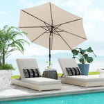  - 10 Feet Outdoor Patio Umbrella with Tilt Adjustment and Crank - Beige - Outdoor Style Company