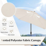  - 10 Feet Outdoor Patio Umbrella with Tilt Adjustment and Crank - Beige - Outdoor Style Company