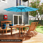  - 10 Feet Outdoor Patio Umbrella with Tilt Adjustment and Crank - Blue - Outdoor Style Company