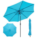  - 10 Feet Outdoor Patio Umbrella with Tilt Adjustment and Crank - Blue - Outdoor Style Company