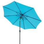  - 10 Feet Outdoor Patio Umbrella with Tilt Adjustment and Crank - Blue - Outdoor Style Company