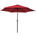  - 10 Feet Outdoor Patio Umbrella with Tilt Adjustment and Crank - Dark Red - Outdoor Style Company