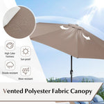  - 10 Feet Outdoor Patio Umbrella with Tilt Adjustment and Crank - Tan - Outdoor Style Company