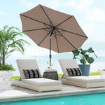  - 10 Feet Outdoor Patio Umbrella with Tilt Adjustment and Crank - Tan - Outdoor Style Company