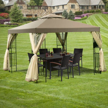  - 10 Feet x 10 Feet Awning Patio Screw - free Structure Canopy Tent - Outdoor Style Company