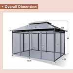  - 10 Feet x 13 Feet Tent Canopy Shelter with Removable Netting Sidewall - Outdoor Style Company