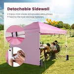  - 10 x 10 Feet Foldable Commercial Pop - up Canopy with Roller Bag and Banner Strip - Outdoor Style Company