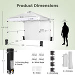  - 10 x 10 Feet Foldable Commercial Pop - up Canopy with Roller Bag and Banner Strip - Outdoor Style Company