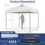  - 10 x 10 Feet Foldable Outdoor Instant Pop - up Canopy with Carry Bag - Outdoor Style Company