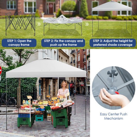  - 10 x 10 Feet Foldable Outdoor Instant Pop - up Canopy with Carry Bag - Outdoor Style Company