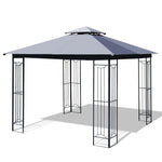  - 10 x 10 Feet L - Shaped Patio Canopy Gazebo Outdoor 2 - Tier Steel Tent - Outdoor Style Company