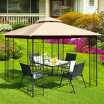  - 10 x 10 Feet L - Shaped Patio Canopy Gazebo Outdoor 2 - Tier Steel Tent - Outdoor Style Company