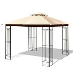  - 10 x 10 Feet L - Shaped Patio Canopy Gazebo Outdoor 2 - Tier Steel Tent - Outdoor Style Company