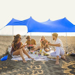  - 10 x 10 Feet Large Beach Sunshade Beach Tent Canopy with Sandbags - Blue - Outdoor Style Company