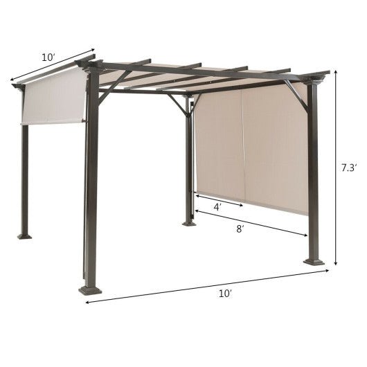  - 10 x 10 Feet Metal Frame Patio Furniture Shelter - Outdoor Style Company