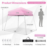  - 10 x 10 Feet Outdoor Instant Pop - up Canopy with Carrying Bag - Outdoor Style Company