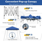  - 10 x 10 Feet Outdoor Instant Pop - up Canopy with Carrying Bag - Blue - Outdoor Style Company