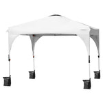  - 10 x 10 Feet Outdoor Pop - up Camping Canopy Tent with Roller Bag - White - Outdoor Style Company