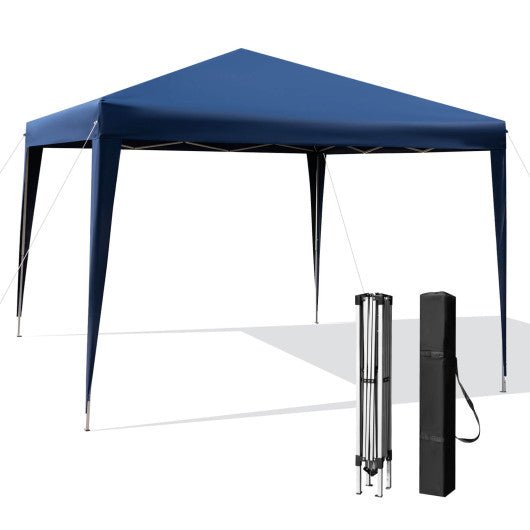  - 10 x 10 Feet Outdoor Pop - up Patio Canopy for Beach and Camp - Blue - Outdoor Style Company