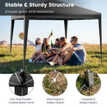  - 10 x 10 Feet Outdoor Pop - up Patio Canopy for Beach and Camp - Gray - Outdoor Style Company