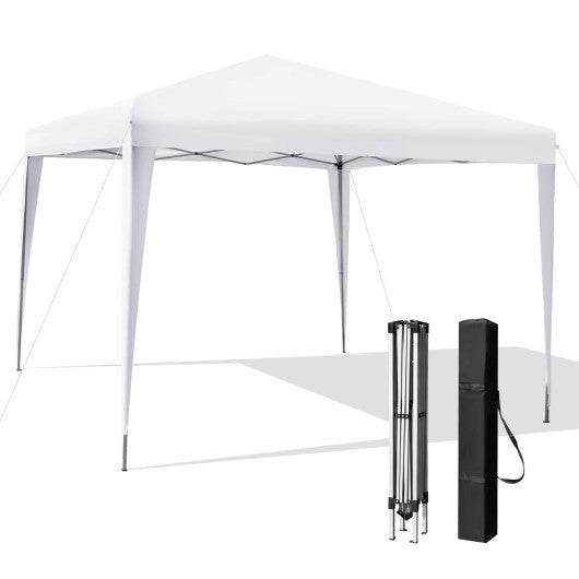  - 10 x 10 Feet Outdoor Pop - up Patio Canopy for Beach and Camp - White - Outdoor Style Company