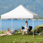  - 10 x 10 Feet Pop up Gazebo with 4 Height and Adjust Folding Awning - White - Outdoor Style Company