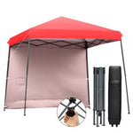  - 10 x 10 Feet Pop Up Tent Slant Leg Canopy with Detachable Side Wall - Red - Outdoor Style Company