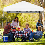  - 10 x 10 Feet Pop Up Tent Slant Leg Canopy with Detachable Side Wall - White - Outdoor Style Company