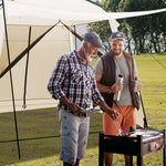  - 10 x 10 Feet Screened Canopy Tent w/ Vestibule and Zippered Door - Beige - Outdoor Style Company