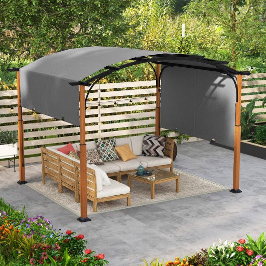  - 10 x 12 FT Outdoor Retractable Pergola with Retractable Canopy for Patio - Outdoor Style Company