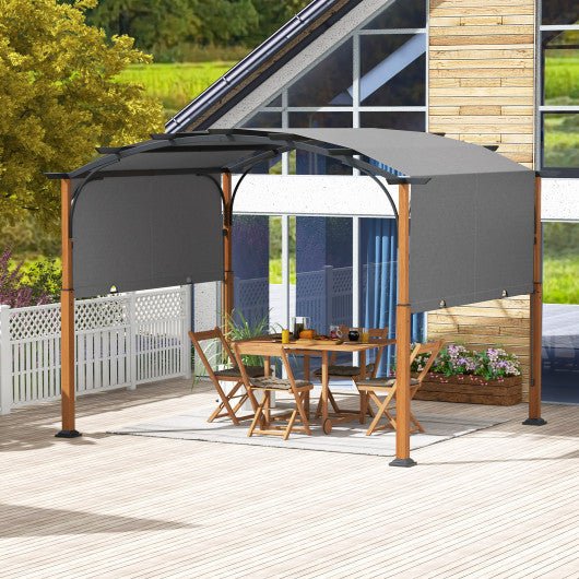  - 10 x 12 FT Outdoor Retractable Pergola with Retractable Canopy for Patio - Outdoor Style Company