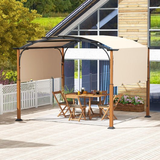  - 10 x 12 FT Outdoor Retractable Pergola with Retractable Canopy for Patio - Outdoor Style Company