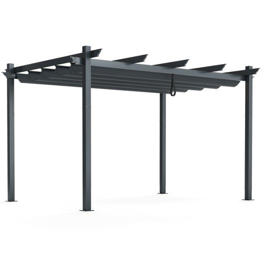  - 10 x 13 Feet Outdoor Aluminum Retractable Pergola Canopy Shelter - Outdoor Style Company