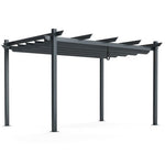  - 10 x 13 Feet Outdoor Aluminum Retractable Pergola Canopy Shelter - Outdoor Style Company