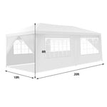  - 10 x 20 Feet 6 Sidewalls Canopy Tent with Carry Bag - White - Outdoor Style Company