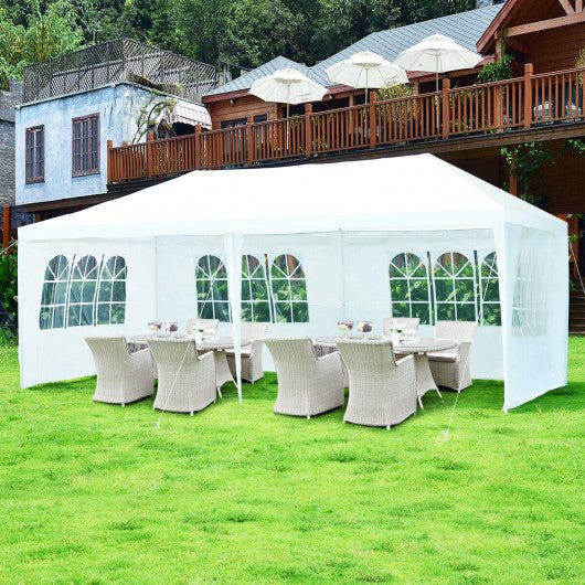  - 10 x 20 Feet 6 Sidewalls Canopy Tent with Carry Bag - White - Outdoor Style Company