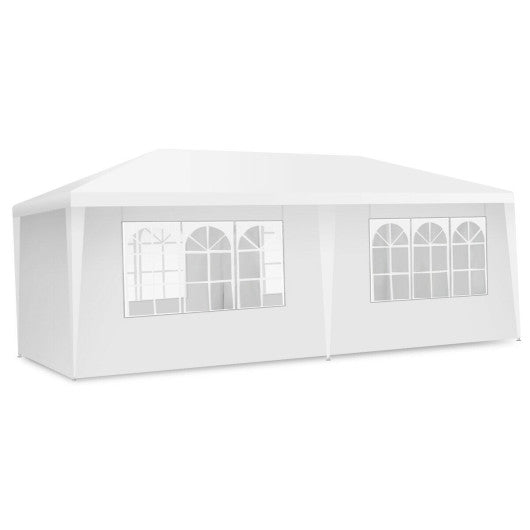  - 10 x 20 Feet 6 Sidewalls Canopy Tent with Carry Bag - White - Outdoor Style Company