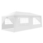  - 10 x 20 Feet 6 Sidewalls Canopy Tent with Carry Bag - White - Outdoor Style Company